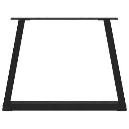 Couchtischbeine V-Form 2 Stück Schwarz 70x(42-43,3) cm Stahl