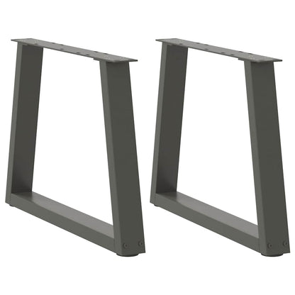 Couchtischbeine V-Form 2 Stück Anthrazit 70x(42-43,3) cm Stahl