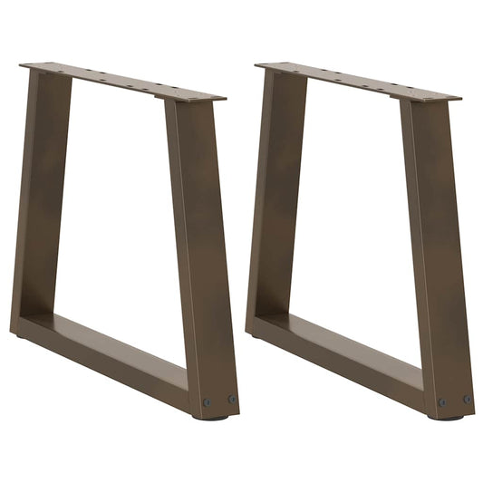 Couchtischbeine V-Form 2 Stück Naturstahl 70x(42-43,3) cm Stahl