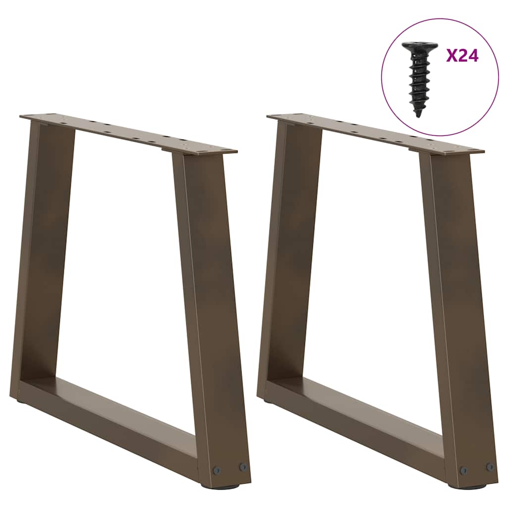 Couchtischbeine V-Form 2 Stück Naturstahl 70x(42-43,3) cm Stahl