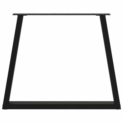 Esstisch Beine V-Form 2 Stück Schwarz 70x(72-73,3) cm Stahl