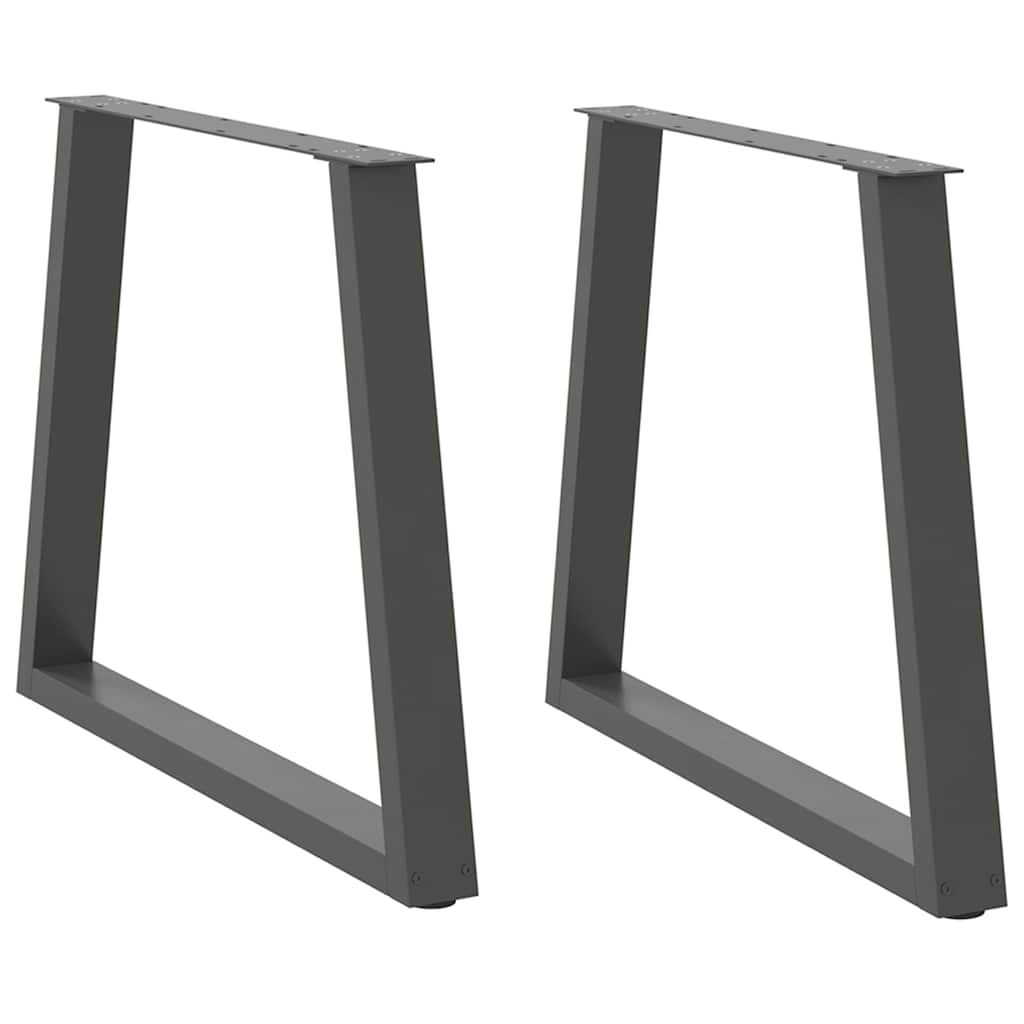 Spisebordsben V-Shape 2 Stk Antracit 70x(72-73,3) cm Stål