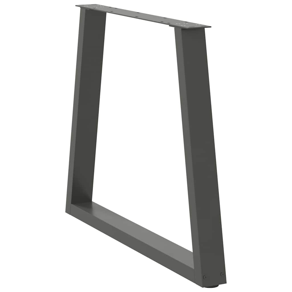 Spisebordsben V-Shape 2 Stk Antracit 70x(72-73,3) cm Stål