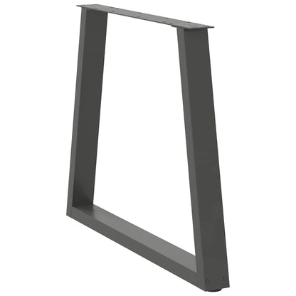 Spisebordsben V-Shape 2 Stk Antracit 70x(72-73,3) cm Stål
