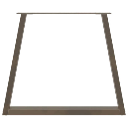 Esstisch Beine V-Form 2 Stück Naturstahl 70x(72-73,3) cm Stahl