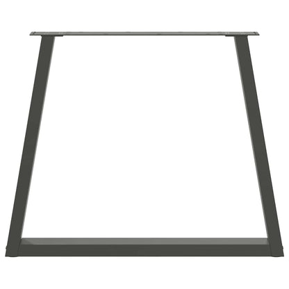 Esstisch Beine V-Form 2 Stück Anthrazit 80x(72-73,3) cm Stahl