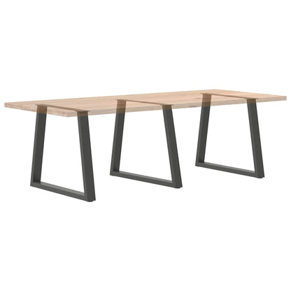 Spisebordsben V-Shape 3 Stk Antracit 80x(72-73,3) cm Stål