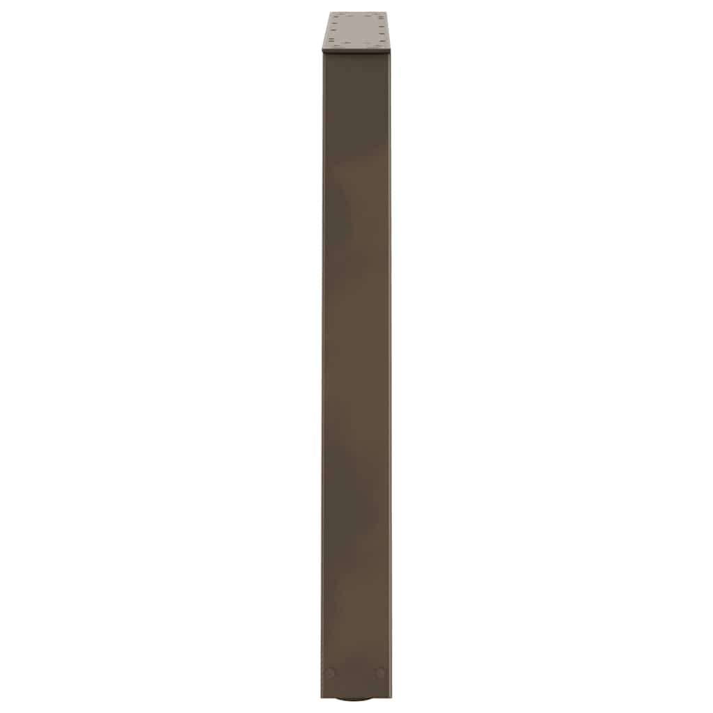 Esstischbeine V-Form 3 Stück Naturstahl 80x(72-73,3) cm Stahl
