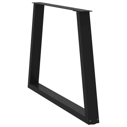 Esstisch Beine V-Form 3 Stück Schwarz 100x(72-73,3) cm Stahl