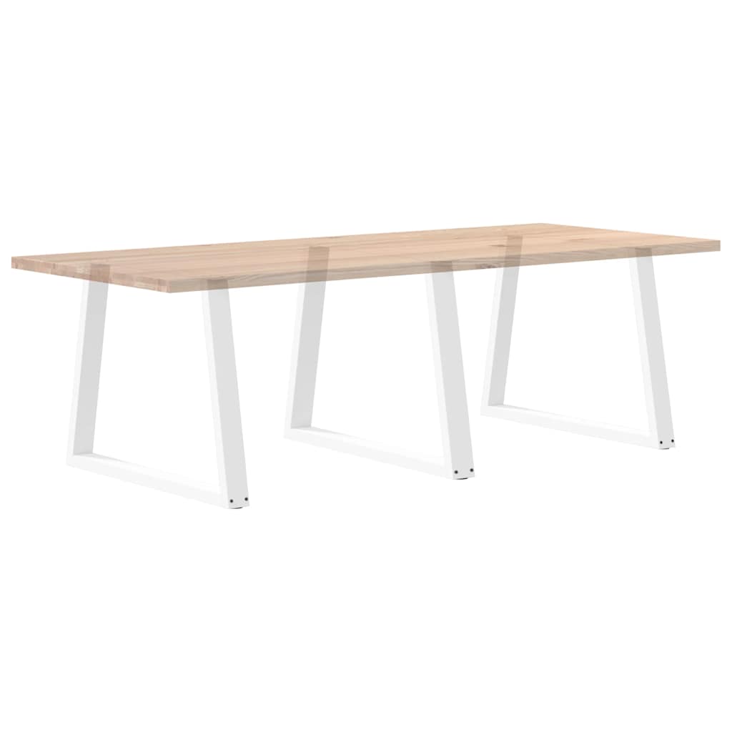 Spisebordsben V-form 3 stk hvid 100x(72-73,3) cm stål
