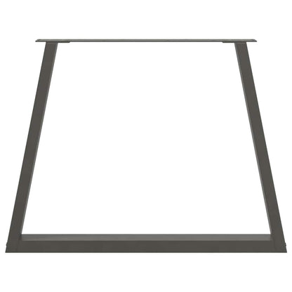 Esstisch Beine V-Form 3 Stück Anthrazit 100x(72-73,3) cm Stahl