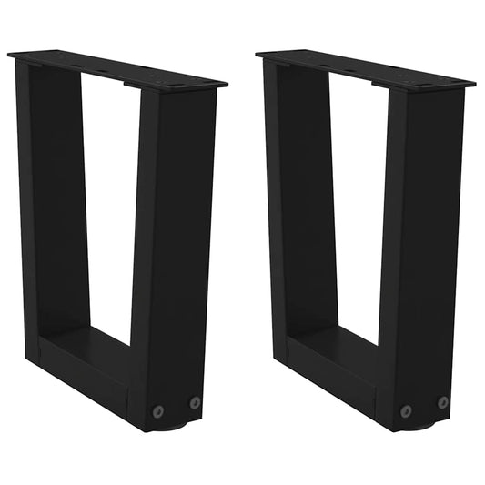 Couchtischbeine V-Form 2 Stück Schwarz 30x(30-31,3) cm Stahl