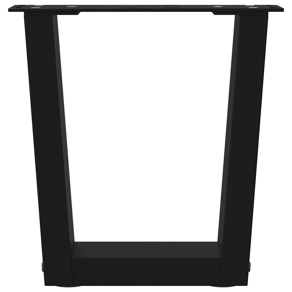 Couchtischbeine V-Form 2 Stück Schwarz 30x(30-31,3) cm Stahl