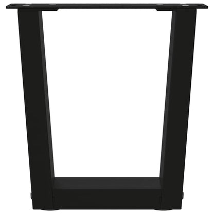 Couchtischbeine V-Form 2 Stück Schwarz 30x(30-31,3) cm Stahl