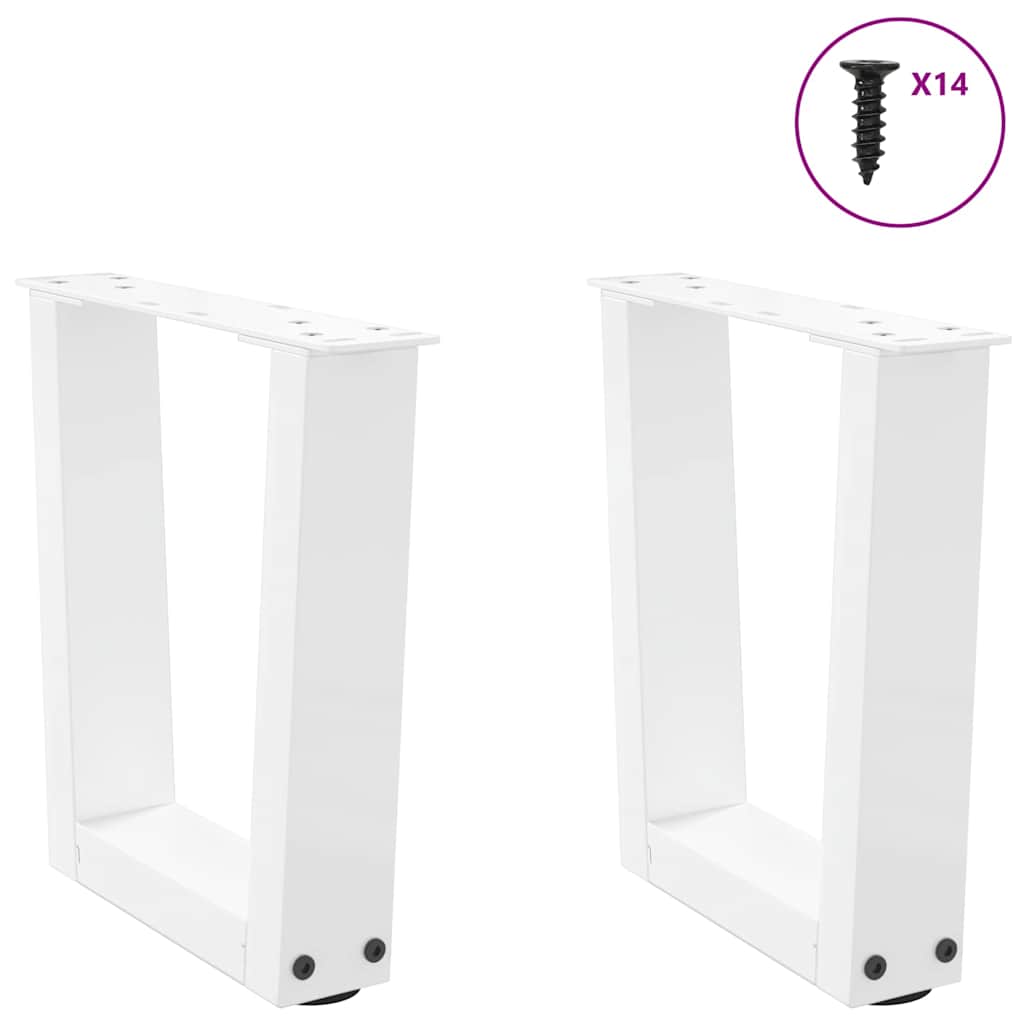 Couchtischbeine V-Form 2 Stück Weiß 30x(30-31,3) cm Stahl