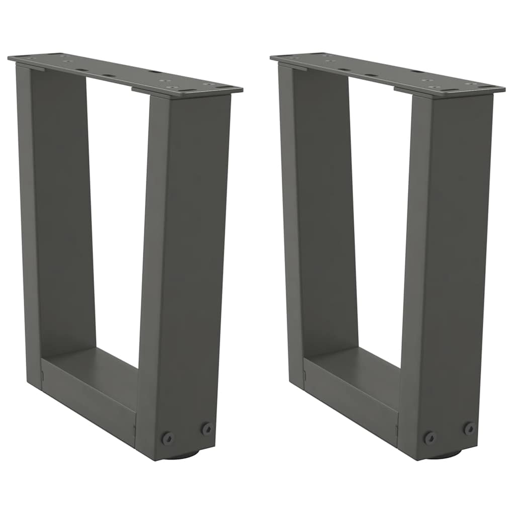 Couchtischbeine V-Form 2 Stück Anthrazit 30x(30-31,3) cm Stahl