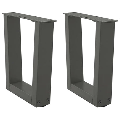Couchtischbeine V-Form 2 Stück Anthrazit 30x(30-31,3) cm Stahl