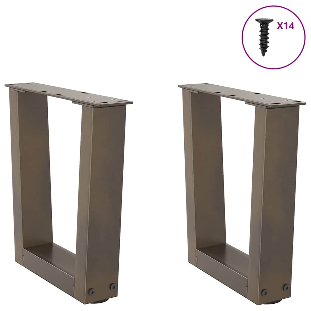 Couchtischbeine V-Form 2 Stück Naturstahl 30x(30-31,3) cm Stahl