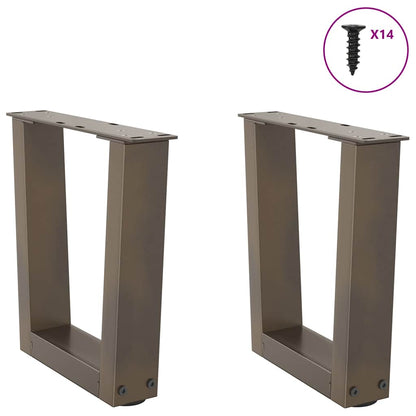 Couchtischbeine V-Form 2 Stück Naturstahl 30x(30-31,3) cm Stahl