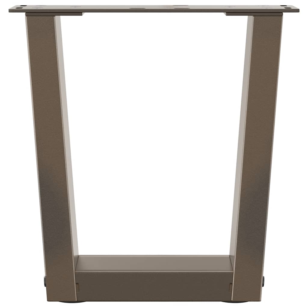 Couchtischbeine V-Form 2 Stück Naturstahl 30x(30-31,3) cm Stahl