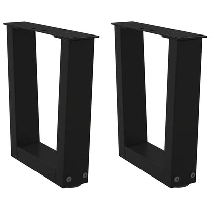 Couchtischbeine V-Form 2 Stück Schwarz 40x(30-31,3) cm Stahl