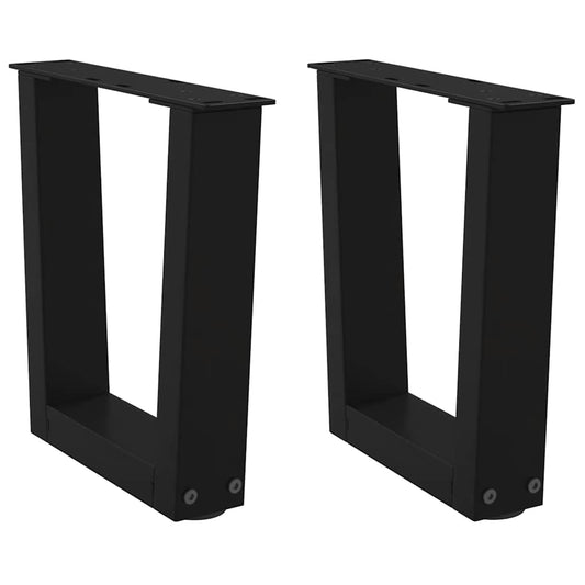 Couchtischbeine V-Form 2 Stück Schwarz 40x(30-31,3) cm Stahl