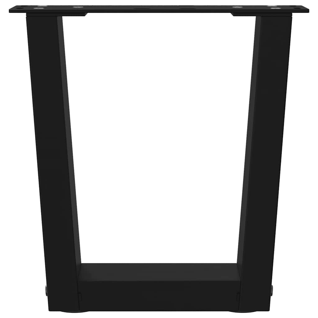 Couchtischbeine V-Form 2 Stück Schwarz 40x(30-31,3) cm Stahl