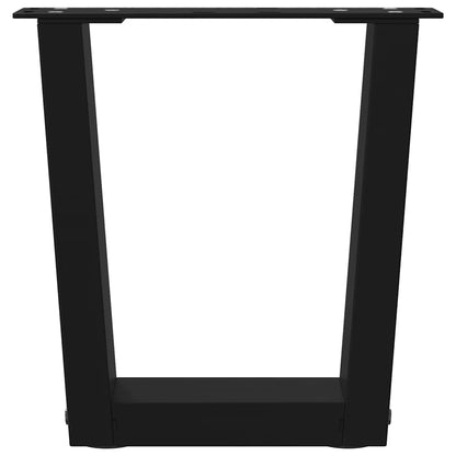 Couchtischbeine V-Form 2 Stück Schwarz 40x(30-31,3) cm Stahl