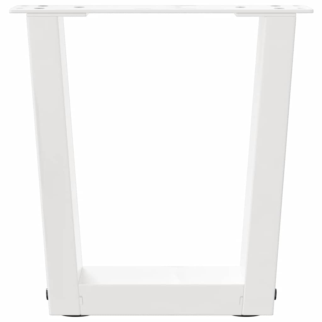 Couchtischbeine V-Form 2 Stück Weiß 40x(30-31,3) cm Stahl