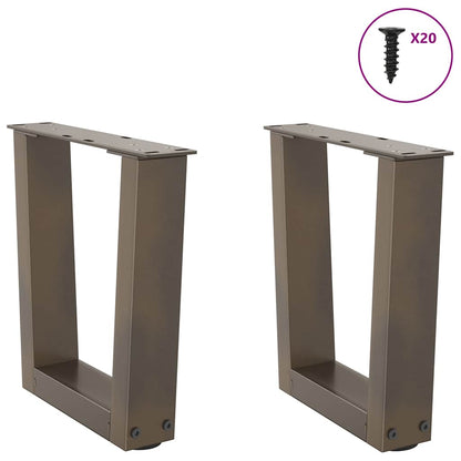 Couchtischbeine V-Form 2 Stück Naturstahl 40x(30-31,3) cm Stahl