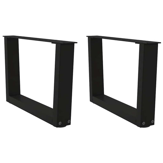 Couchtischbeine V-Form 2 Stück Schwarz 50x(30-31,3) cm Stahl