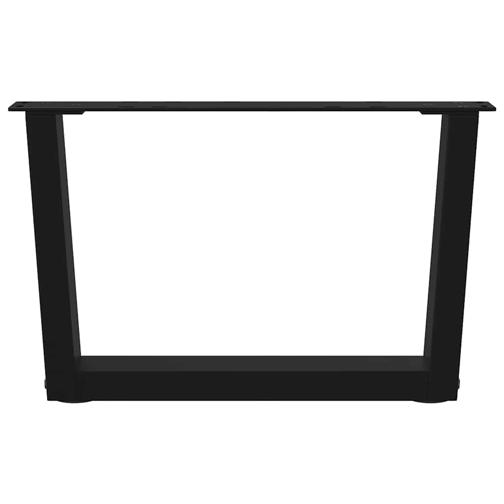 Couchtischbeine V-Form 2 Stück Schwarz 50x(30-31,3) cm Stahl