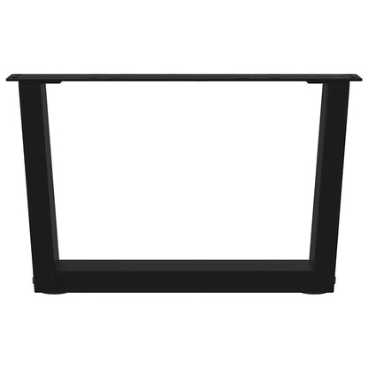 Couchtischbeine V-Form 2 Stück Schwarz 50x(30-31,3) cm Stahl