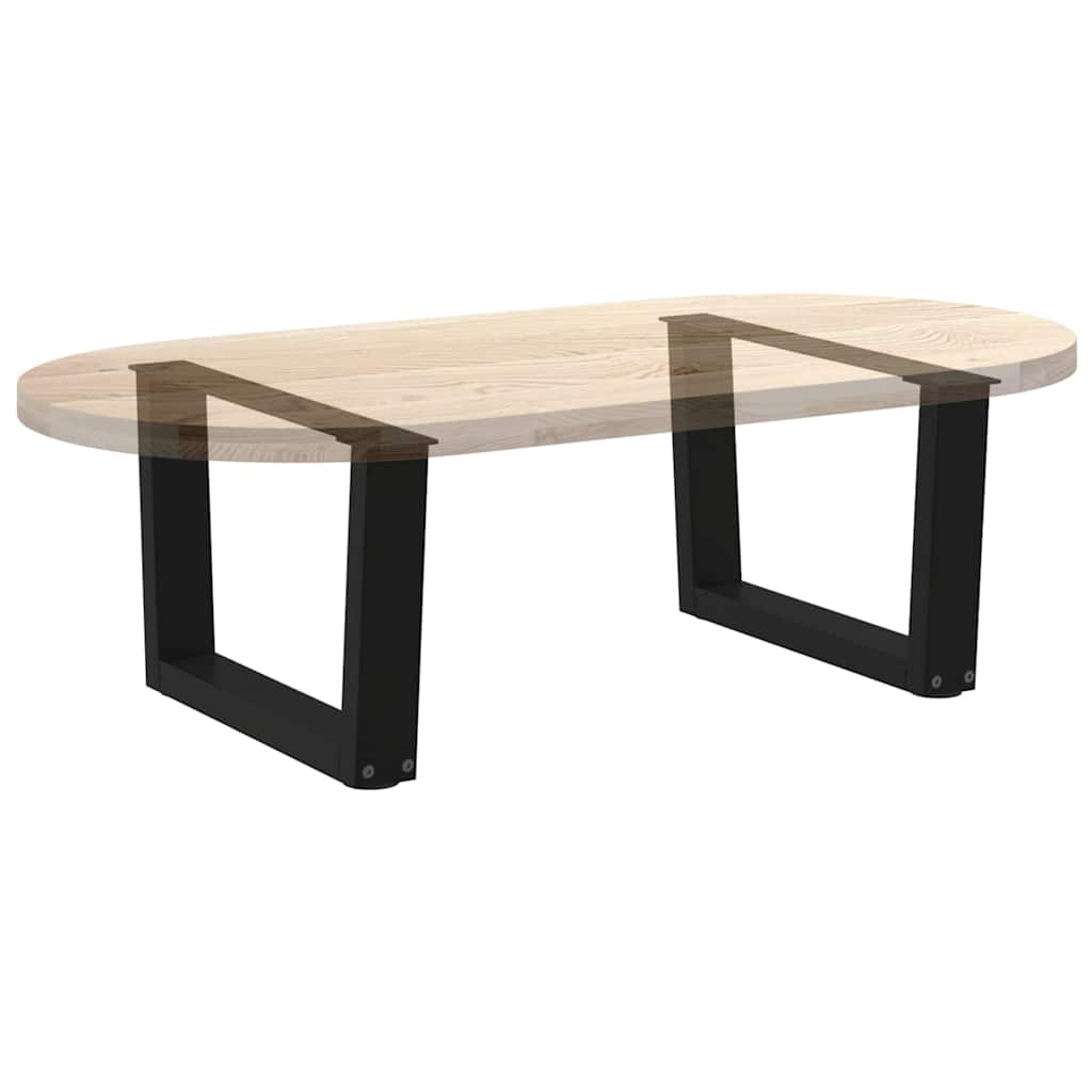Couchtischbeine V-Form 2 Stück Schwarz 50x(30-31,3) cm Stahl