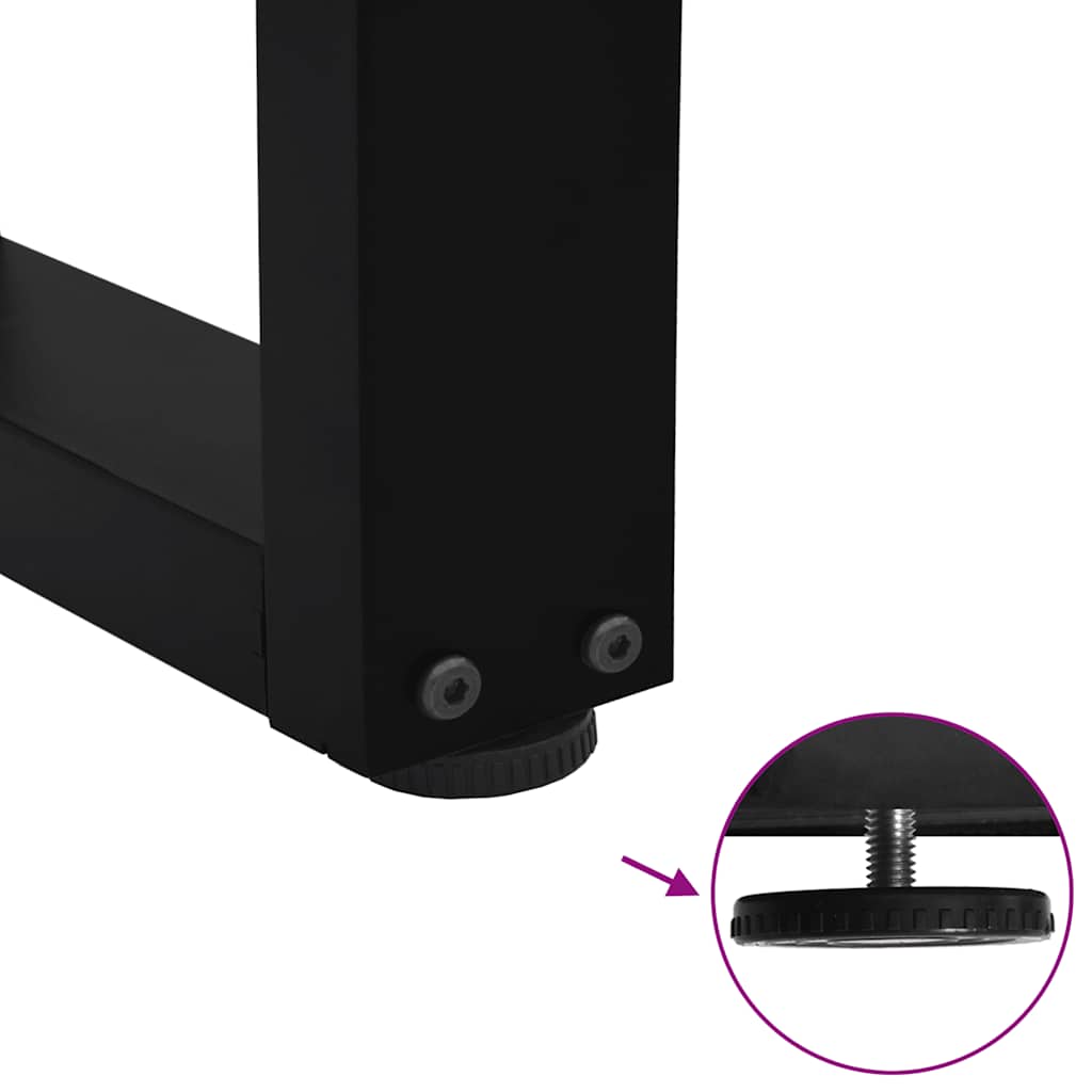 Couchtischbeine V-Form 2 Stück Schwarz 50x(30-31,3) cm Stahl