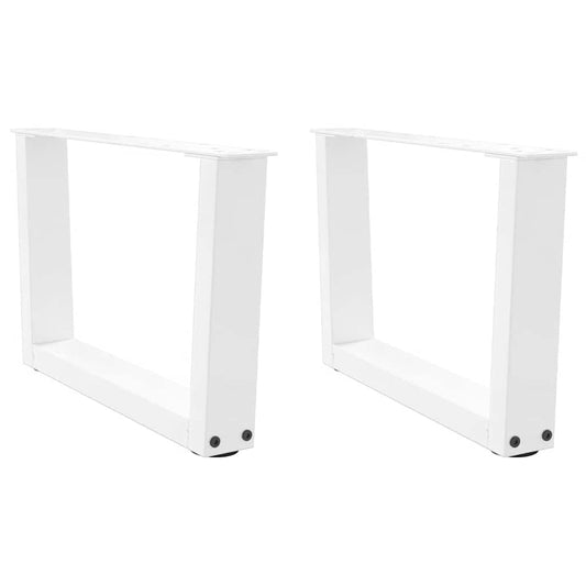 Couchtischbeine V-Form 2 Stück Weiß 50x(30-31,3) cm Stahl