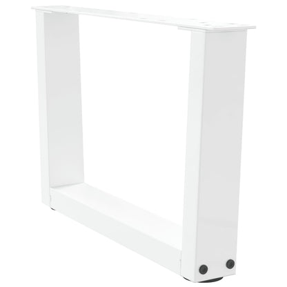 Couchtischbeine V-Form 2 Stück Weiß 50x(30-31,3) cm Stahl