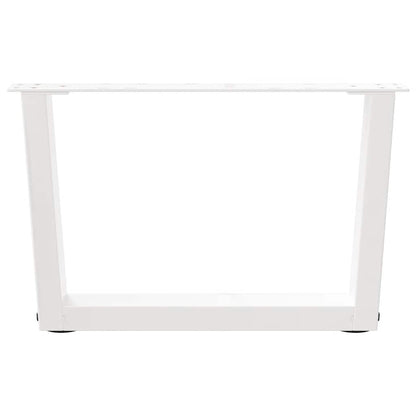 Couchtischbeine V-Form 2 Stück Weiß 50x(30-31,3) cm Stahl