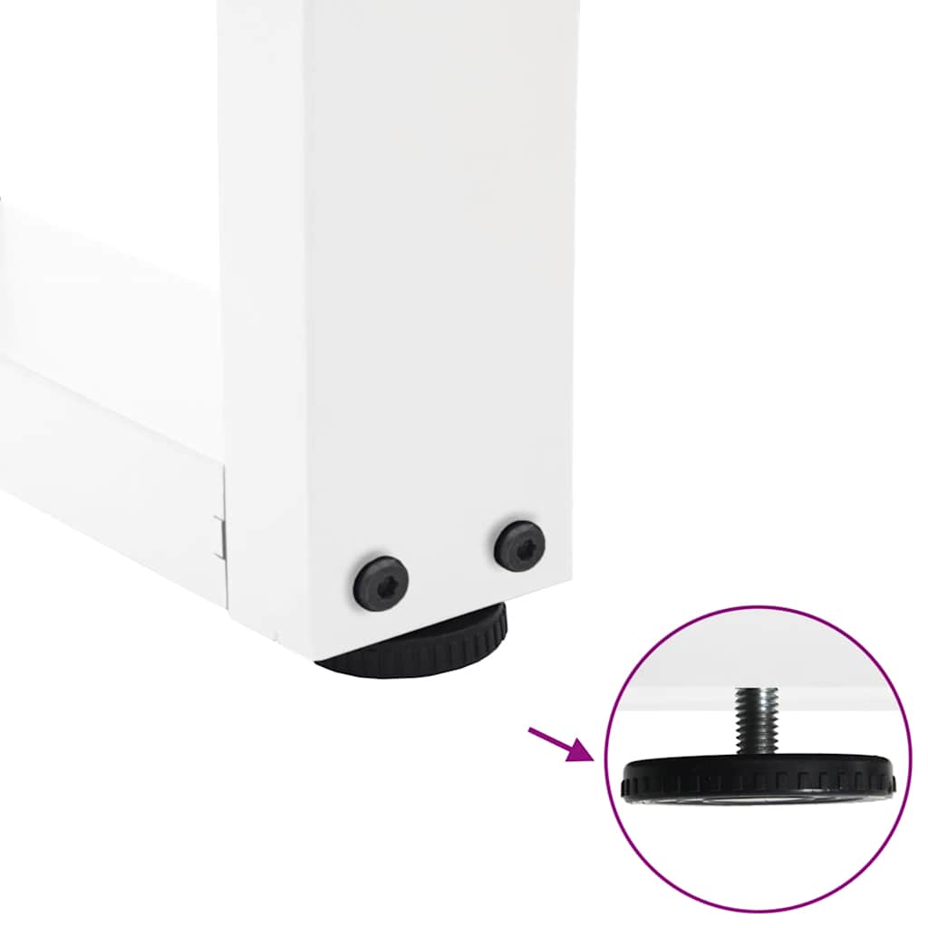 Couchtischbeine V-Form 2 Stück Weiß 50x(30-31,3) cm Stahl
