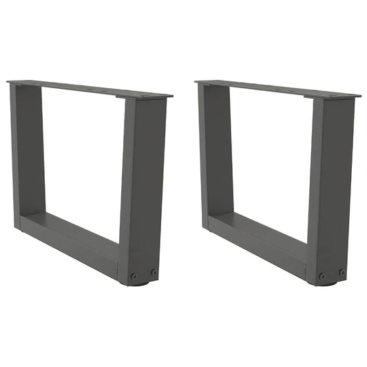 Couchtischbeine V-Form 2 Stück Anthrazit 50x(30-31,3) cm Stahl