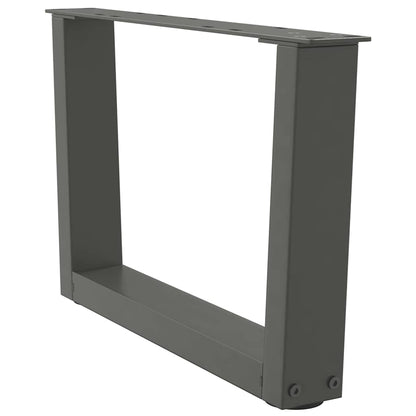 Couchtischbeine V-Form 2 Stück Anthrazit 50x(30-31,3) cm Stahl