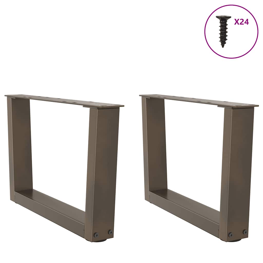 Couchtischbeine V-Form 2 Stück Naturstahl 50x(30-31,3) cm Stahl