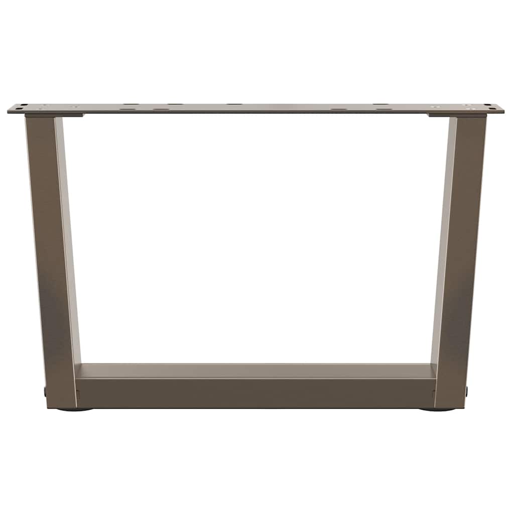 Couchtischbeine V-Form 2 Stück Naturstahl 50x(30-31,3) cm Stahl