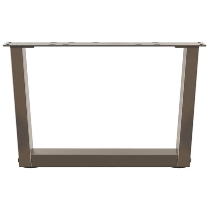 Couchtischbeine V-Form 2 Stück Naturstahl 50x(30-31,3) cm Stahl
