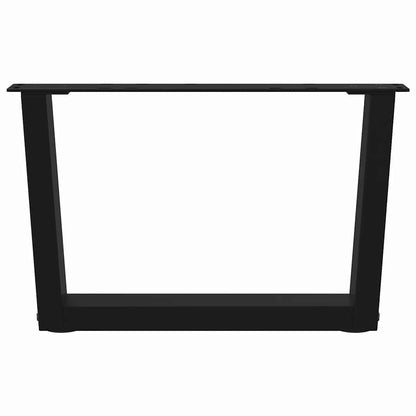 Couchtischbeine V-Form 2 Stück Schwarz 60x(30-31,3) cm Stahl