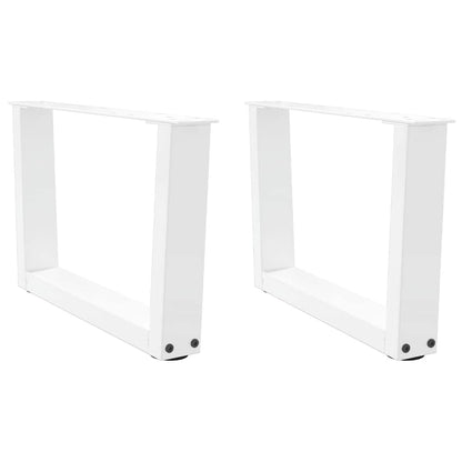 Couchtischbeine V-Form 2 Stück Weiß 60x(30-31,3) cm Stahl