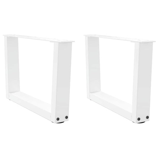 Couchtischbeine V-Form 2 Stück Weiß 60x(30-31,3) cm Stahl