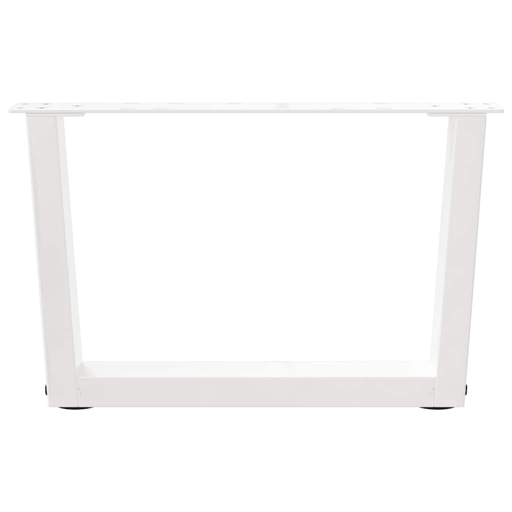 Couchtischbeine V-Form 2 Stück Weiß 60x(30-31,3) cm Stahl