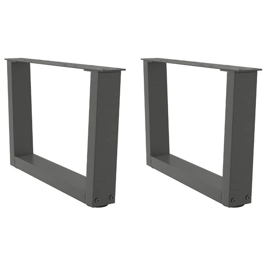 Couchtischbeine V-Form 2 Stück Anthrazit 60x(30-31,3) cm Stahl