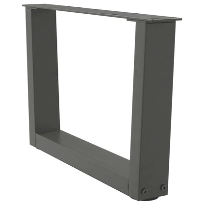 Couchtischbeine V-Form 2 Stück Anthrazit 60x(30-31,3) cm Stahl